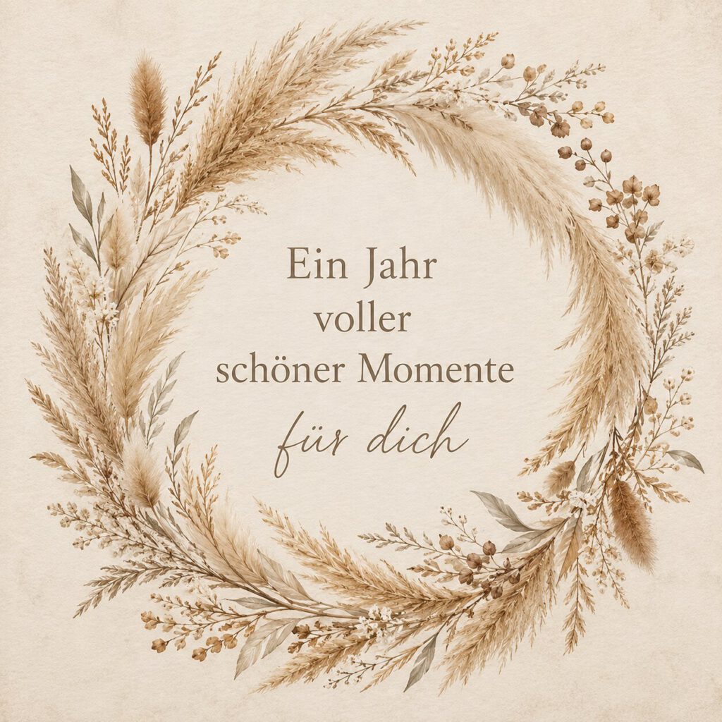 Trockengras-Kranz: Ein Jahr voller schöner Momente für dich