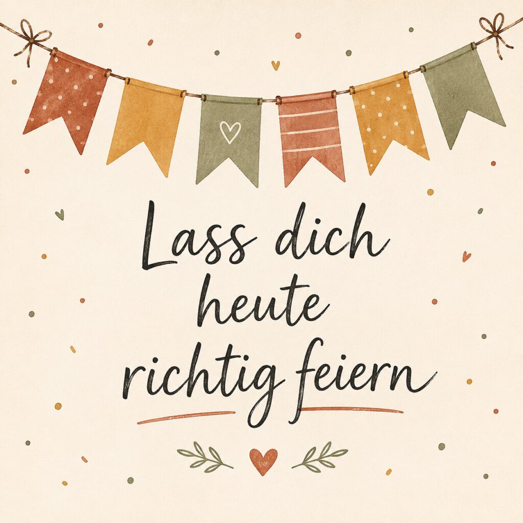 Bunte Wimpelgirlande: Lass dich heute richtig feiern